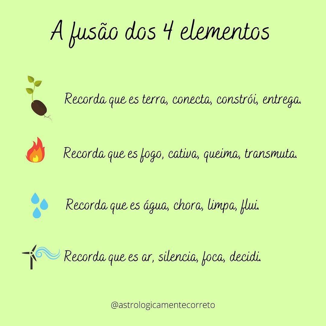 Elementos: significado da Água e Fogo